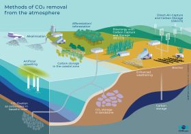 Overview of the methods researched by CDRmare for removing CO2 from the atmosphere