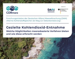 Broschüre der Forschungsmission CDRmare „Marine Kohlenstoffsenken in Dekarbonisierungspfaden“ der Deutschen Allianz für Meeresforschung (DAM)